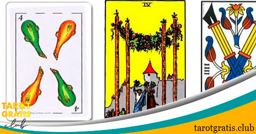cuatro de bastos - tarot gratis club